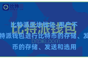 比特派区块钱包 用户不错使用比特派钱包进行比特币的存储、发送和选用