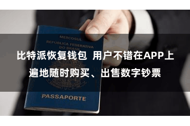 比特派恢复钱包 用户不错在APP上遍地随时购买、出售数字钞票