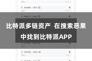 比特派多链资产  在搜索恶果中找到比特派APP